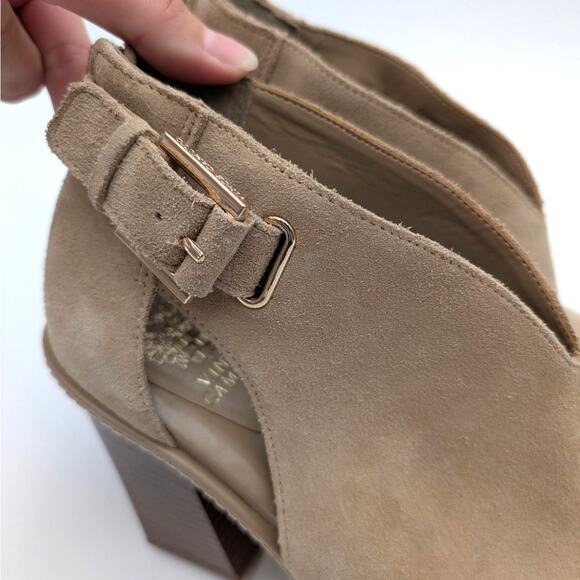 Vince Camuto Fareena Cutout Block Heel Bootie Women's Natural Size US10M EU41.5 - Picture 12 of 12